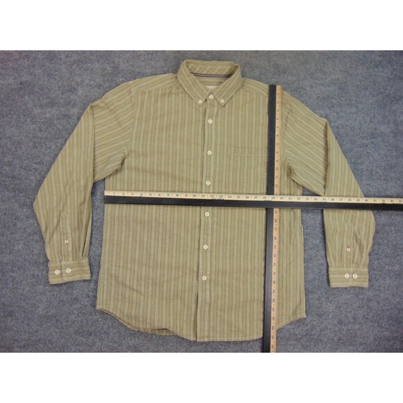 Territory Ahead Shirt Mens Large Gray Green Stripe Floral Button Down Collar - Picture 5 of 8